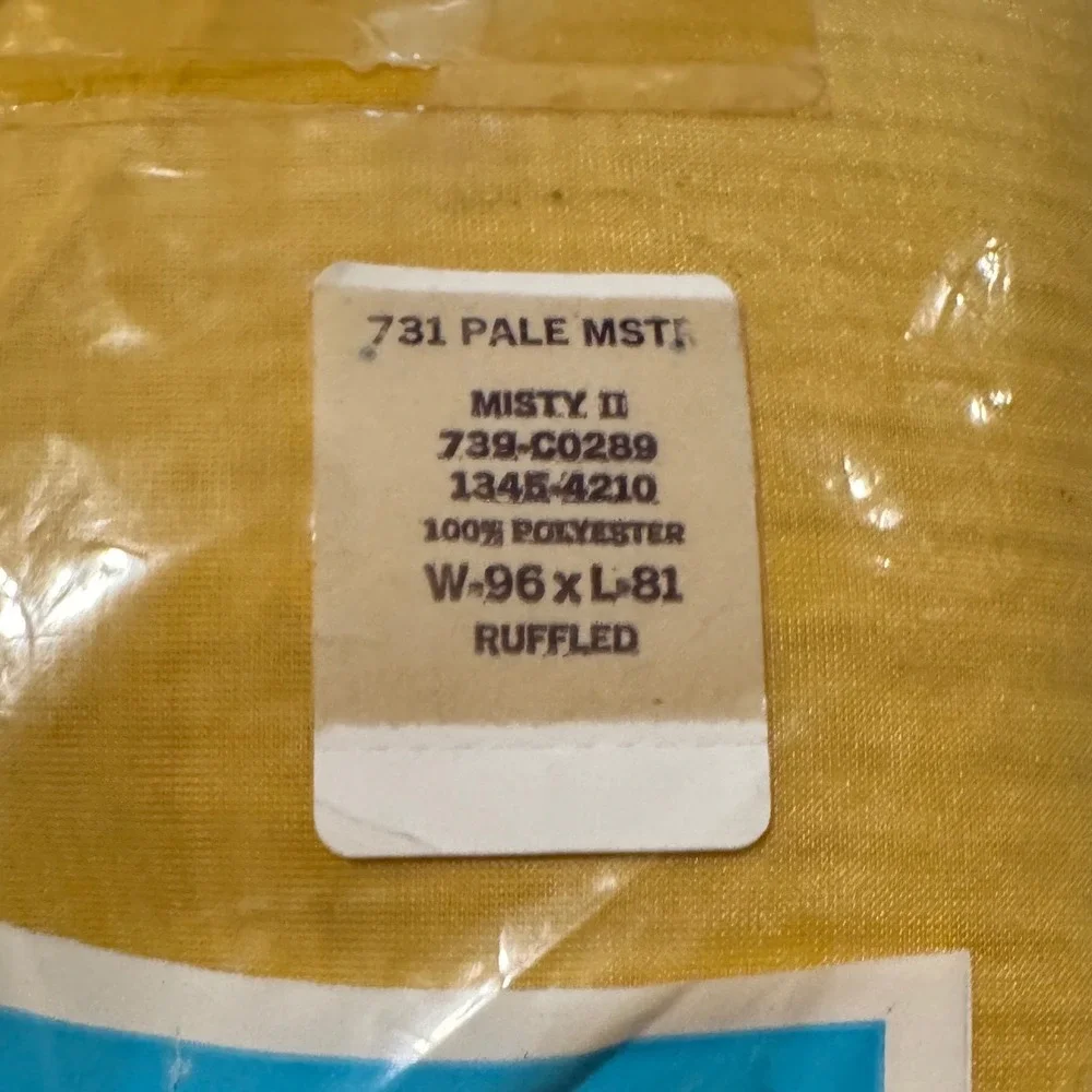 Vintage JCPenney Fashion Manor Ruffled Curtains Gold Mustard 96x81 Set of 3 New